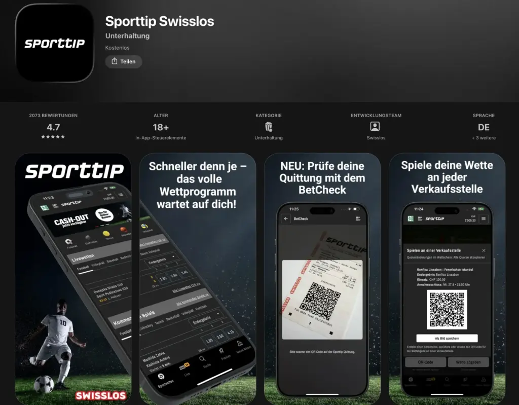 sporttip app iOS